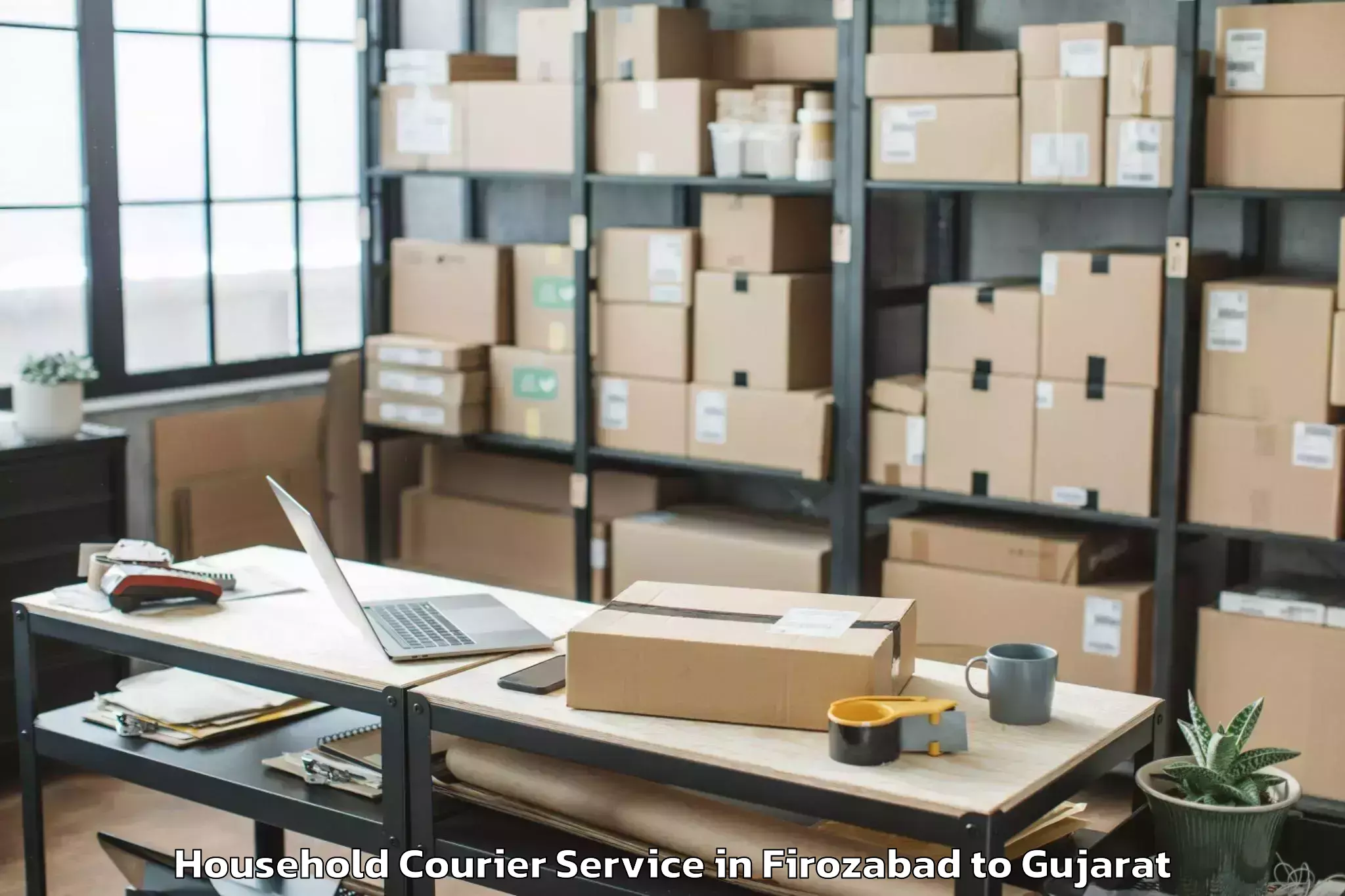 Quality Firozabad to Savarkundla Household Courier